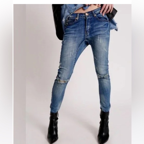 One teaspoon labyrinth desperados skinny leg jeans NWT - Picture 5 of 7